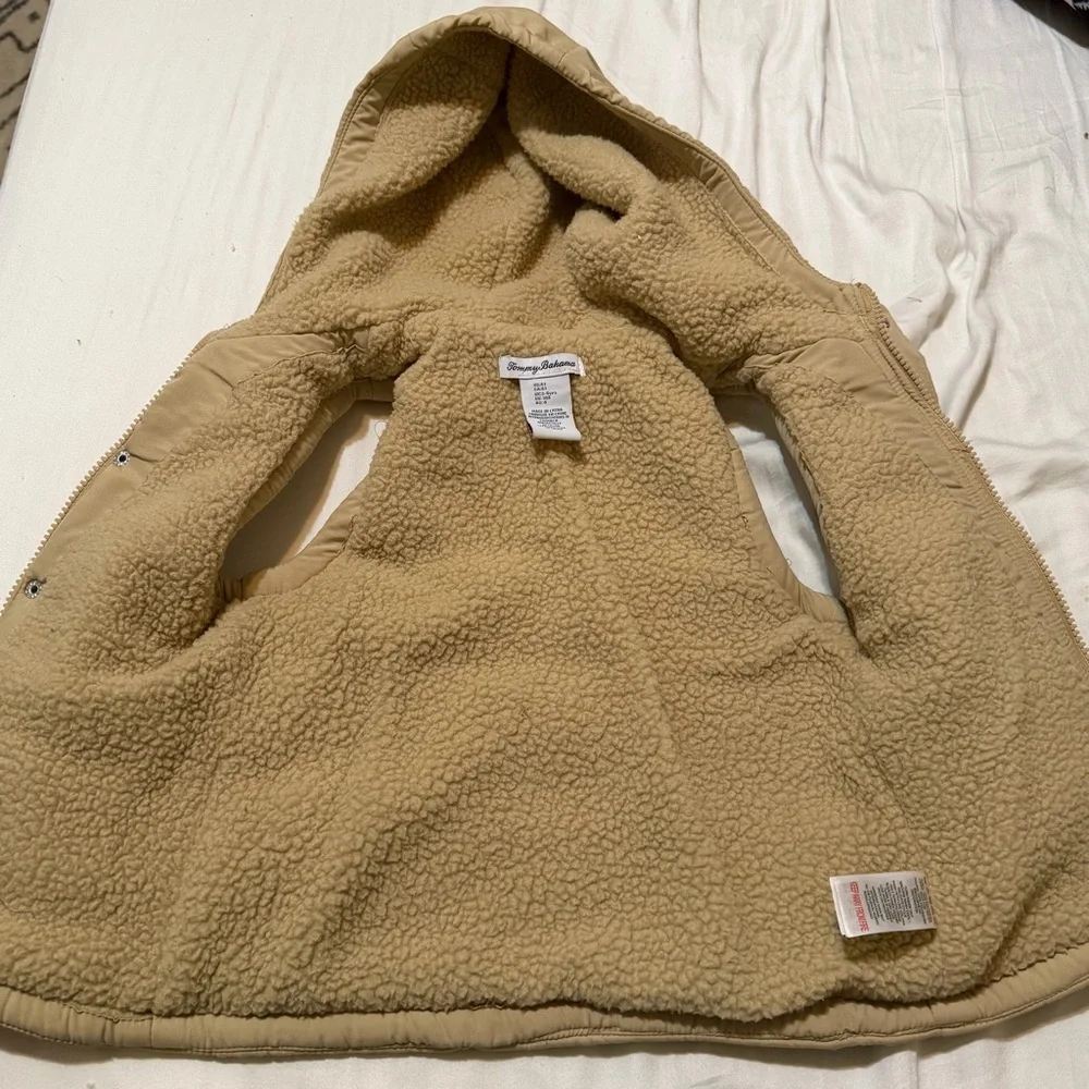 Tommy Bahama Toddler Hooded Sherpa Lined Puffer Vest 4t